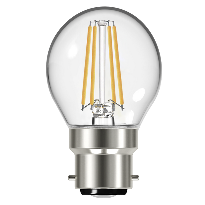 Eveready S15479 B22 BC Golf Filament Clear LED Bulb 4W 470lm Warm White 2700K (5 Pack) - westbasedirect.com