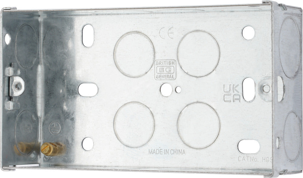 BG HGS05 2G 35mm Steel Knockout Box