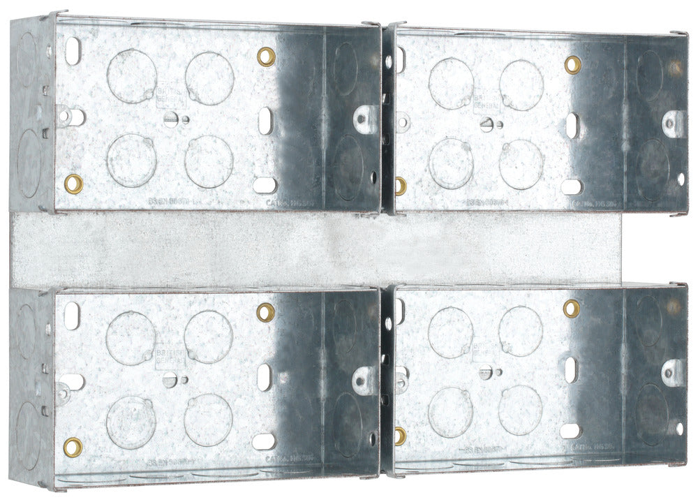 HGS07 C4 4x2G 47mm Steel Knockout Box Combination Plate