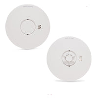 HiSPEC PULSE Mains 1x Optical Smoke Alarm & 1x Heat Alarm c/w 10 Year Lithium Battery Backup (Full Unit)