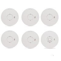 HiSPEC PULSE Mains 5x Optical Smoke Alarm & 1x Heat Alarm c/w 10 Year Lithium Battery Backup (Full Unit)