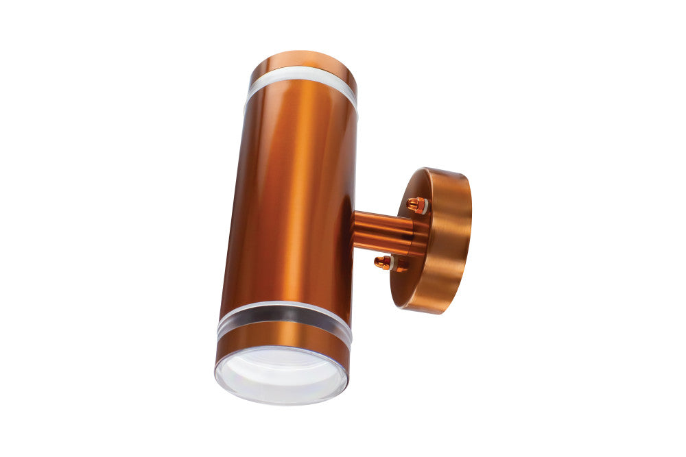 Integral ILDED043 Outdoor Stainless Steel Up And Down GU10 IP65 Wall Light Copper