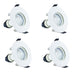 Integral ILDLFR70D001-4 Evofire Fire Rated Downlight 70mm Cutout IP65 White Round +GU10 Holder (4 Pack) - westbasedirect.com