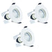 Integral ILDLFR70D003-3 Evofire Fire Rated Downlight 70mm Cutout IP65 White Round +GU10 Holder & Insulation Guard (3 Pack) - westbasedirect.com