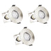 Integral ILDLFR70D004-3 Evofire Fire Rated Downlight 70mm Cutout IP65 Satin Nickel Round +GU10 Holder & Insulation Guard (3 Pack) - westbasedirect.com