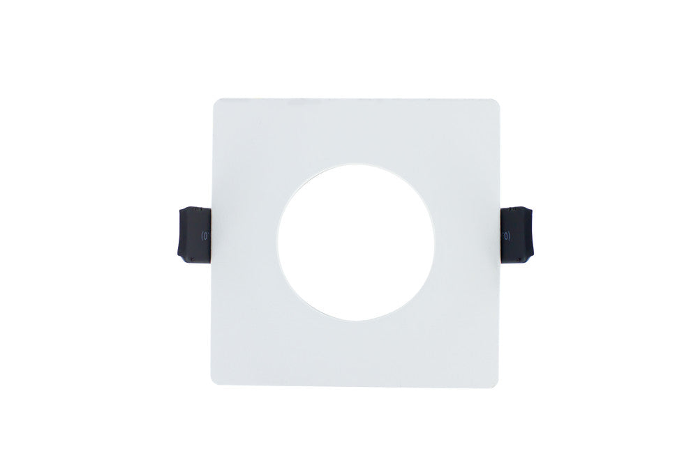 Integral ILDLFR70D007 Evofire Fire Rated Downlight 70mm Cutout IP65 White Square +GU10 Holder