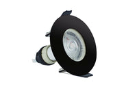 Integral ILDLFR70D028 Evofire Fire Rated Downlight 70mm Cutout IP65 Black Round +GU10 Holder