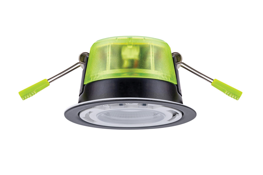 Integral ILDLFR70X001 XFire Pro CCT & Wattage Switchable Fire-Rated Downlight 3.4W/5.3W 476Lm/742Lm 70mm Cutout Dimmable c/w White Bezel 2400K/2700K/3000K/4000K - westbasedirect.com