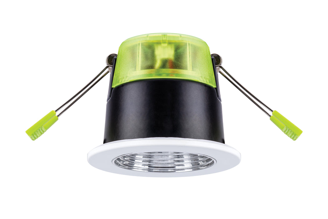Integral ILDLFR70X101 XFire Lux Recessed CCT & Wattage Switchable Fire-Rated Downlight 3.4W/5.3W 435Lm/678Lm Dimmable c/w White Bezel, Black & White Baffle 2400K/2700K/3000K/4000K - westbasedirect.com