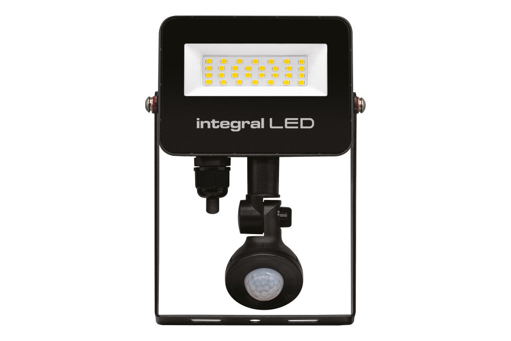 Integral ILFLC241 Super Slim 2 Floodlight IP67 2000Lm 20W 4000K PIR 120° Non-Dimmable 100Lm/W Black IR Remote