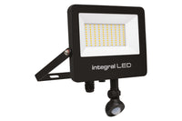 Integral ILFLC244 Super Slim 2 Floodlight IP67 7000Lm 70W 4000K PIR 120° Non-Dimmable 100Lm/W Black IR Remote