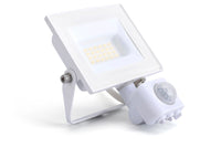 Integral ILFLE040 Compact Slim Floodlight PIR 20W 2000Lm 4000K 120 Beam 100Lm/W IP65 IK08 White