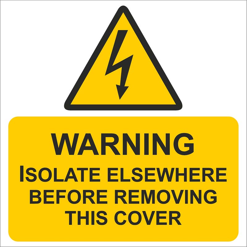 Buy iSigns IS3110SA Warning Isolate Elsewhere Labels 75mm x 75mm ...