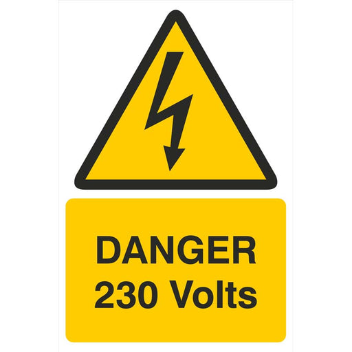 iSigns IS4901RP Industrial Signs Danger 230 Volts Label 150mm x 225mm Self Adhesive Rigid PVC - westbasedirect.com