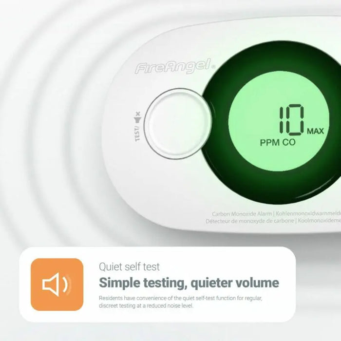 FireAngel FA3322-EUX10 Battery Powered Digital Display Carbon Monoxide (CO) Alarm with 10 Year Lifelong Sealed Battery - westbasedirect.com