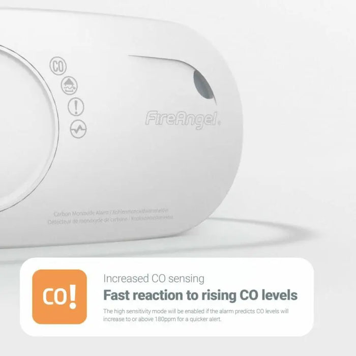 FireAngel FA3328-EUT Battery Powered SYNC-IT (NFC Technology) Carbon Monoxide (CO) Alarm with 10 Year Lifelong Sealed Battery - westbasedirect.com