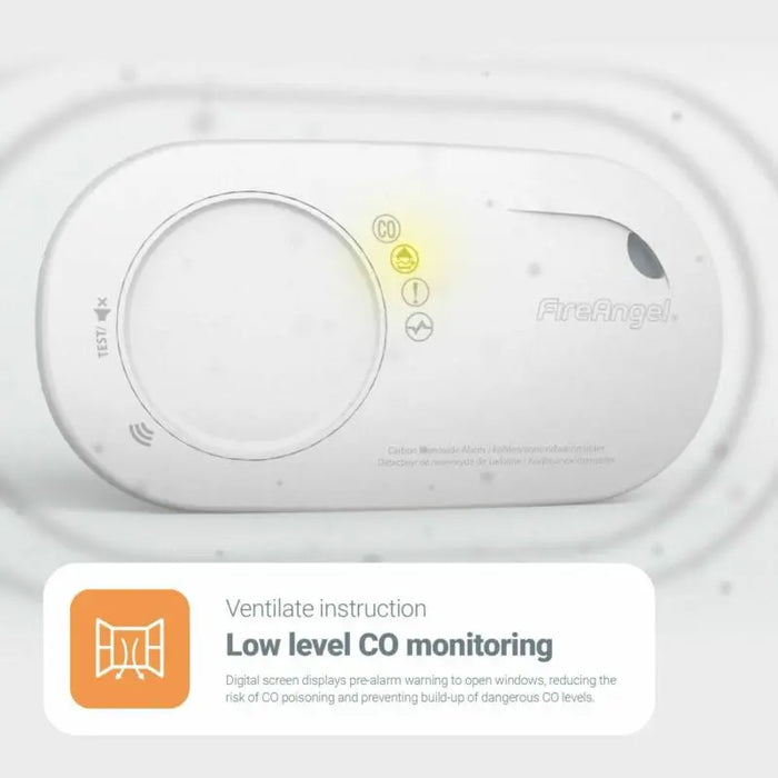 FireAngel FA3328-EUT Battery Powered SYNC-IT (NFC Technology) Carbon Monoxide (CO) Alarm with 10 Year Lifelong Sealed Battery - westbasedirect.com