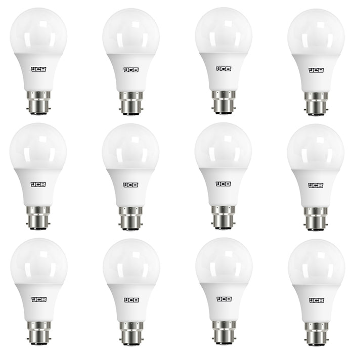 JCB S10987 B22 BC GLS LED Bulb Opal 4.9W 470lm Warm White 3000K (12 Pack)