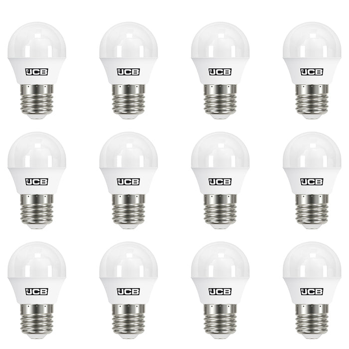 JCB S10973 E27 ES Golf LED Bulb Opal 4.9W 470lm Warm White 3000K (12 Pack)