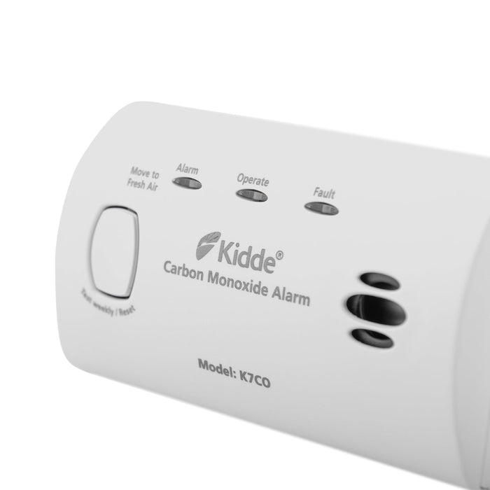 Kidde 2x K7CO Battery Powered Carbon Monoxide Alarm Alkaline Batteries, 10 Year Sensor Life (Box) (Twin Pack)