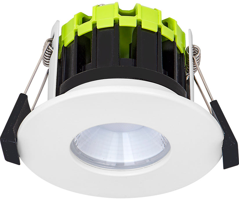 Luceco LDEF8W8D27 Element 8W 750lm IP65 Fixed Fire Rated LED Downlight Dimmable 2700K White
