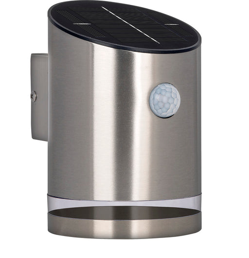 Luceco LEXDSL1S40P Solar Guardian Stainless Steel Wall Lantern with PIR Sensor IP44 100lm 2W 4000K Standard - westbasedirect.com