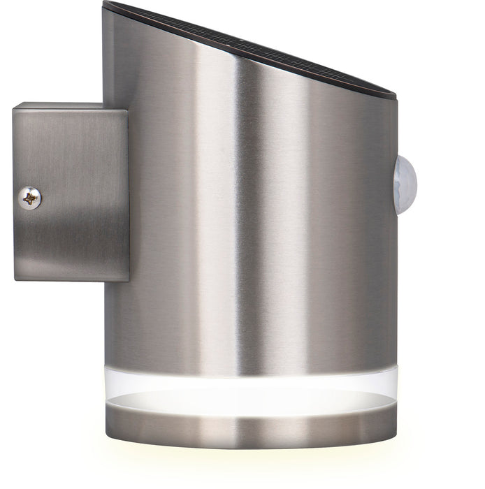 Luceco LEXDSL1S40P Solar Guardian Stainless Steel Wall Lantern with PIR Sensor IP44 100lm 2W 4000K Standard - westbasedirect.com