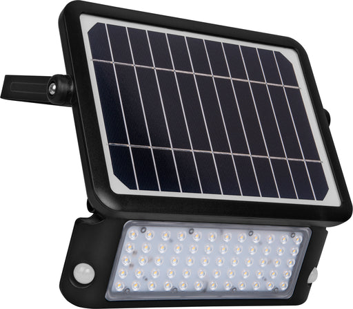 Luceco LEXSF11B40 Solar Guardian Floodlight with PIR Sensor Black IP65 10W 1080lm 4000K - westbasedirect.com