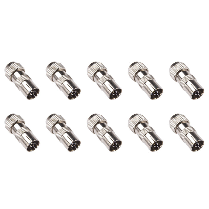 Selectric OXi-GOLD 2110 Female TV Coaxial & Aerial RF Connector (10 Pack)