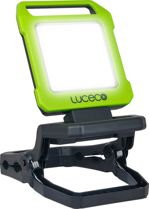 Luceco LILC10G65 Rechargeable Folding Clamp Worklight 1000lm 9W 6500K - USB Charged - westbasedirect.com