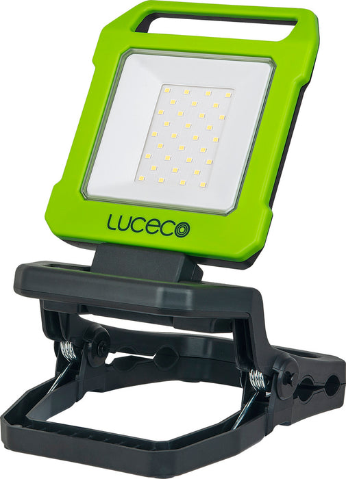 Luceco LILC10G65 Rechargeable Folding Clamp Worklight 1000lm 9W 6500K - USB Charged - westbasedirect.com