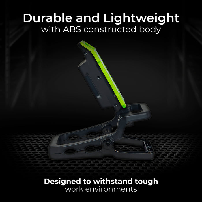 Luceco LILC10G65 Rechargeable Folding Clamp Worklight 1000lm 9W 6500K - USB Charged - westbasedirect.com