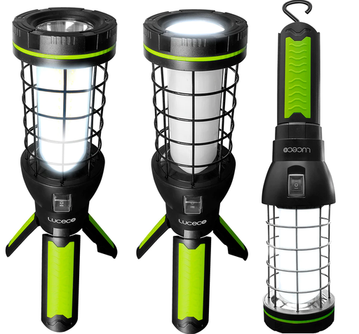 Luceco LILTP60S65 Multi-Functional Cage Rechargeable 360Deg Worklight 600lm 6500K - USB Power Bank 4000mAh - westbasedirect.com