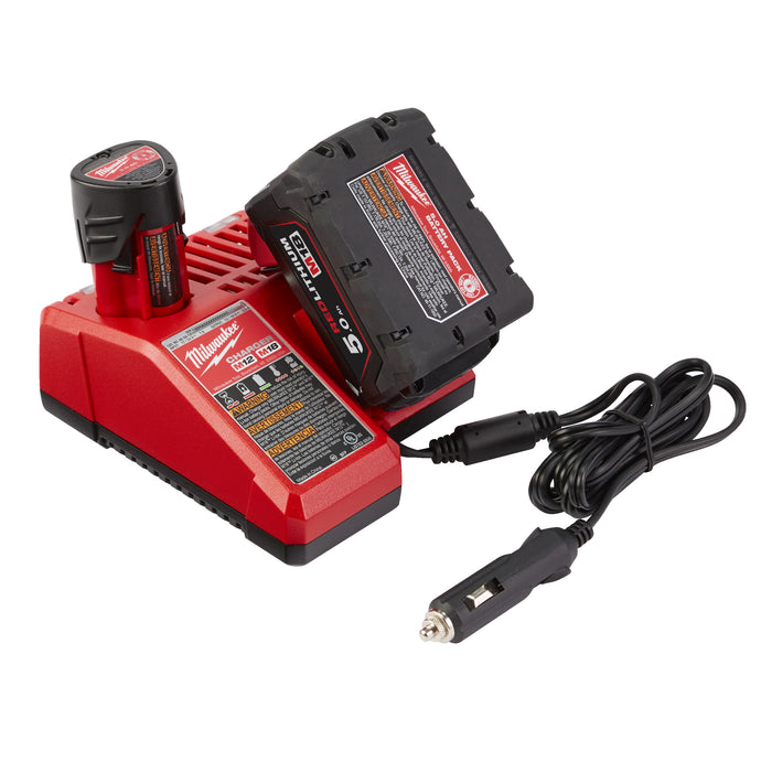 Milwaukee M12-18AC In Car Charger for 12V & 18V Batteries - westbasedirect.com