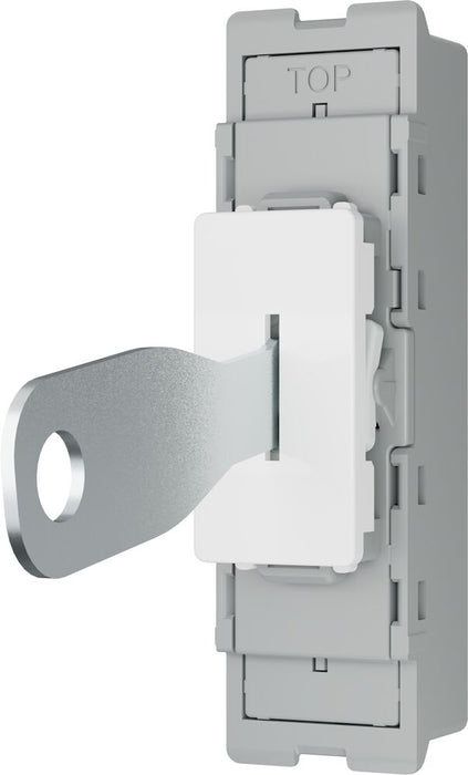 BG GridLite M12KY 20A 16AX SP 2-Way Key Switch Module - White
