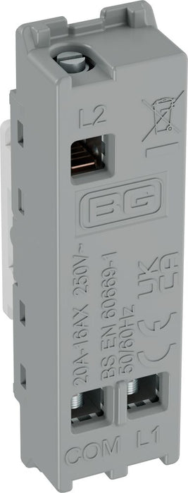BG GridLite M12KY 20A 16AX SP 2-Way Key Switch Module - White