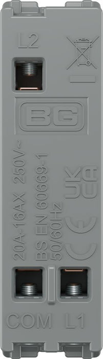 BG GridLite M12KY 20A 16AX SP 2-Way Key Switch Module - White