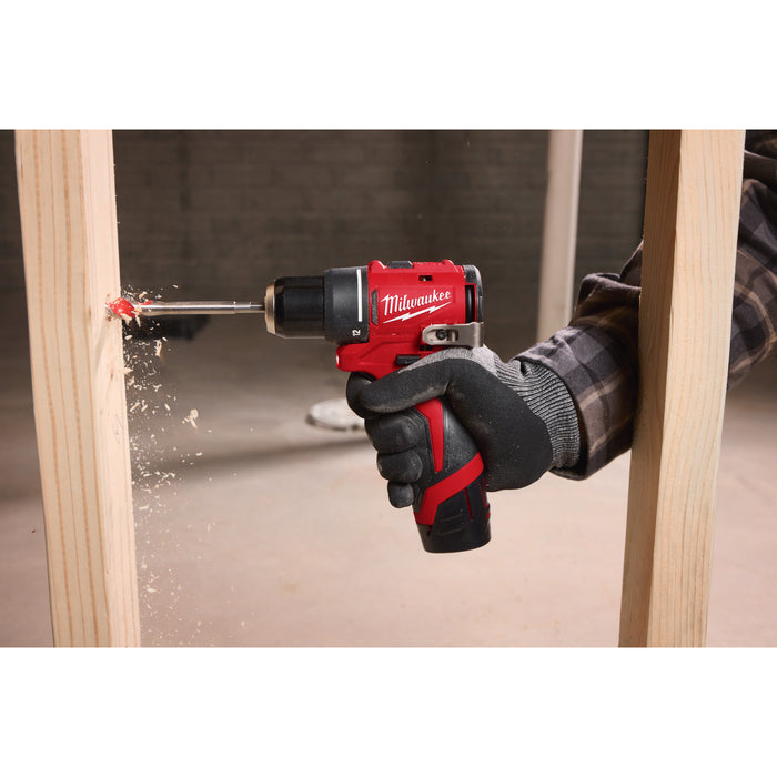 Milwaukee M12BLDDRC-202C 12V FUEL Brushless Compact Drill Driver, 2x 2.0Ah Batteries, Charger & Case - westbasedirect.com