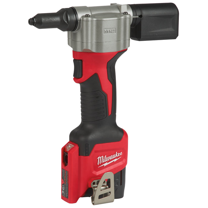 Milwaukee M12BPRT-201X 12V Sub Compact Rivet Tool, 1x 2.0Ah Battery, Charger & Case - westbasedirect.com