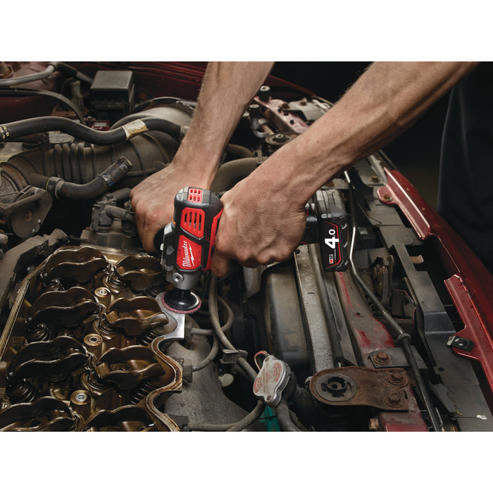 Milwaukee M12BPS-421X 12V Sub Compact Polisher/Sander, 1x 4.0Ah Battery, 1x 2.0Ah Battery, Charger & Case - westbasedirect.com