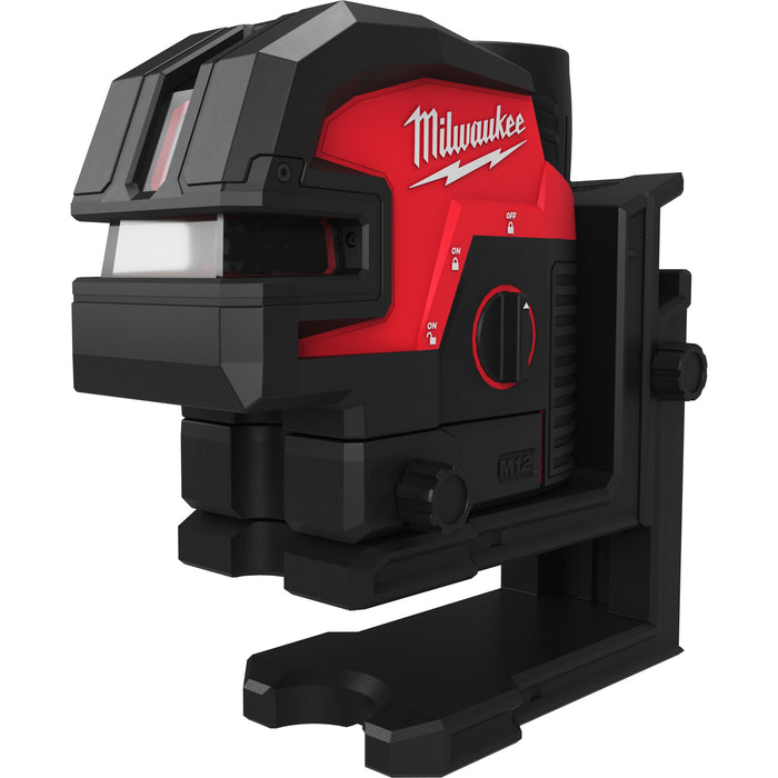 Milwaukee M12CLL4P-301C 12V Cross Line Laser with 4 Points, 1x 3.0Ah Battery, Charger & Case