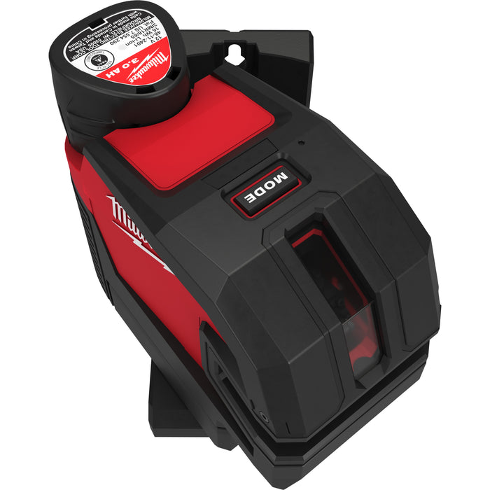 Milwaukee M12CLL4P-301C 12V Cross Line Laser with 4 Points, 1x 3.0Ah Battery, Charger & Case
