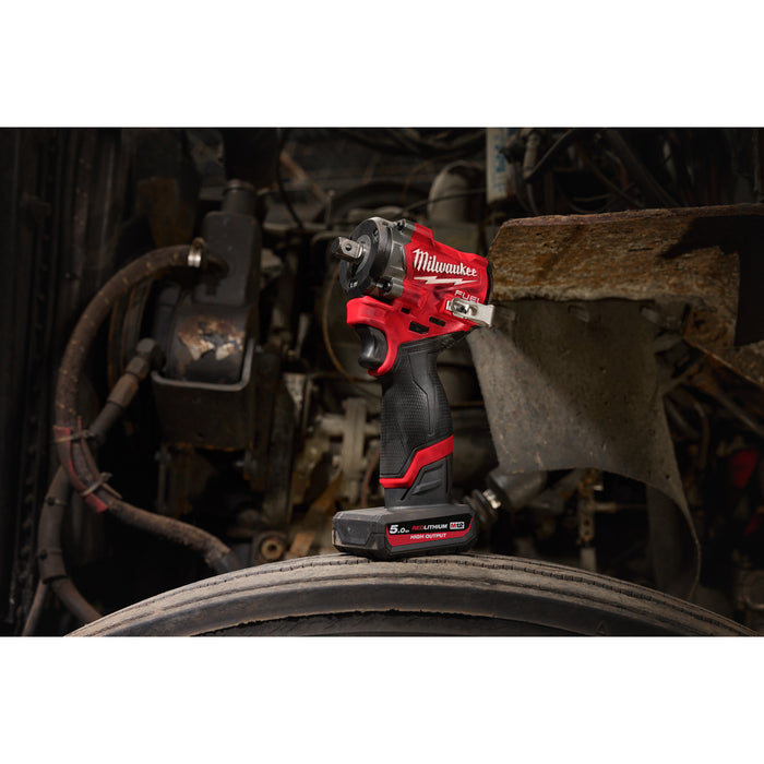 Milwaukee M12FCIWF12G3-502X 12V FUEL Compact 1/2" Impact Wrench with Friction Ring, 2x 5.0Ah Batteries, Charger & Case - westbasedirect.com