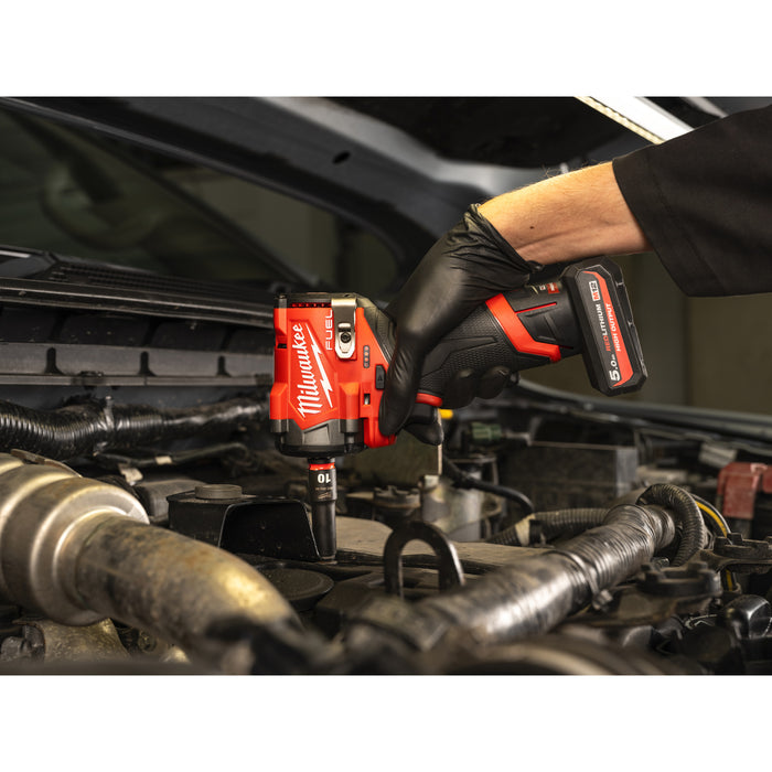 Milwaukee M12FCIWF12G3-502X 12V FUEL Compact 1/2" Impact Wrench with Friction Ring, 2x 5.0Ah Batteries, Charger & Case - westbasedirect.com