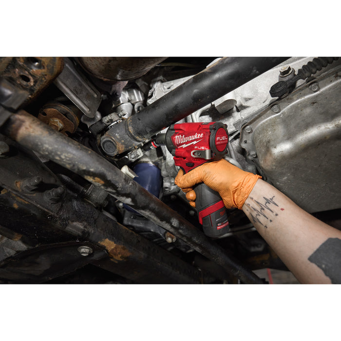 Milwaukee M12FCIWF38G3-0 12V FUEL Brushless 3/8'' Impact Wrench with Friction Ring - Bare Unit - westbasedirect.com