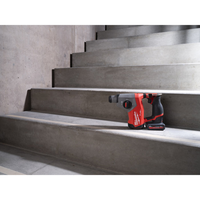 Milwaukee M12FHAC16-502X 12V FUEL Brushless 16mm Compact SDS+ Drill, 2x 5.0Ah Batteries, Charger & Case - westbasedirect.com