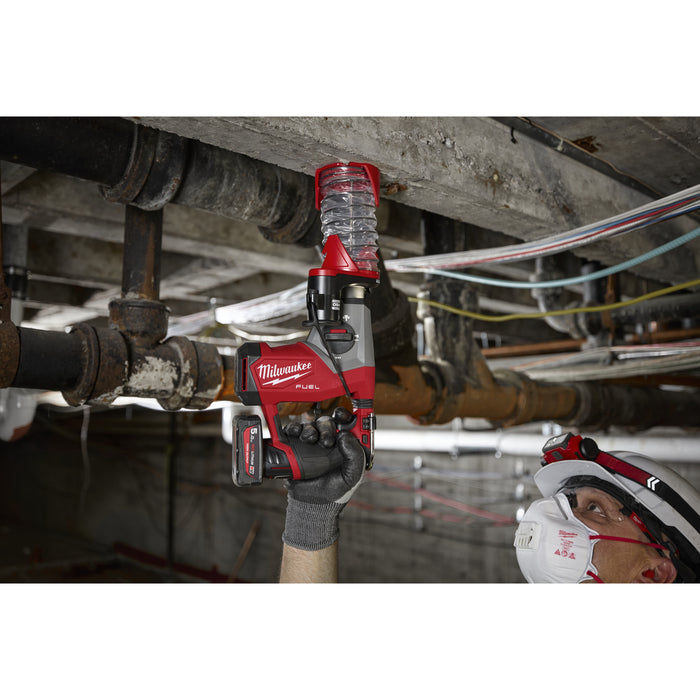Milwaukee M12FHAC16-502X 12V FUEL Brushless 16mm Compact SDS+ Drill, 2x 5.0Ah Batteries, Charger & Case - westbasedirect.com