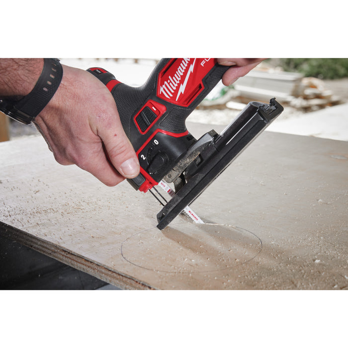 Milwaukee M12FJS-0 12V FUEL Cordless Body Grip Jigsaw - Bare Unit