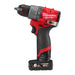 Milwaukee M12FPD2-602X 12V FUEL Brushless Sub Compact Percussion Drill, 2x 6.0Ah Batteries, Charger & Case - westbasedirect.com
