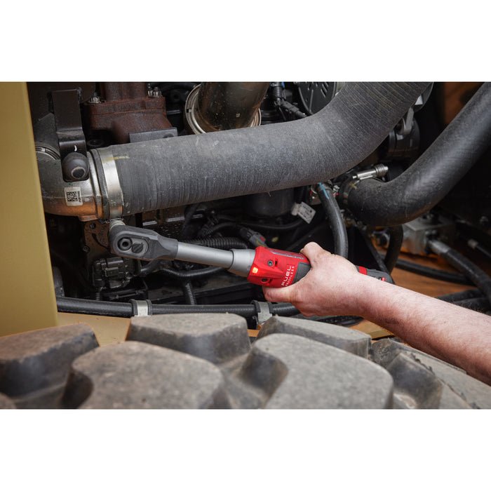Milwaukee M12FPTR-202X 12V FUEL INSIDER Pass-Through Ratchet, 1x 2.0Ah Battery, Charger & Case - westbasedirect.com